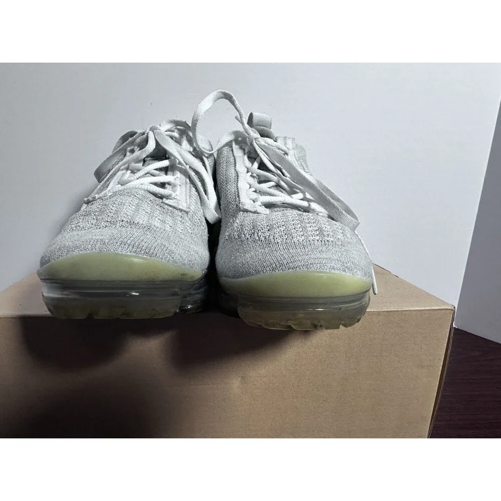 Nike Air VaporMax 2021 FK Pure Platinum White Running Shoes DC4112-100 Size 7.5